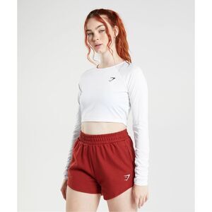 GYMSHARK Women’s White Long Sleeve Training Crop Top Large